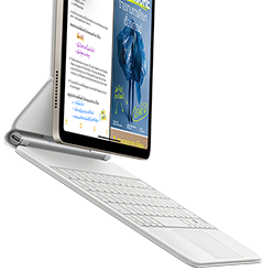 iPad Air ที่ติดเข้ากับ Magic Keyboard