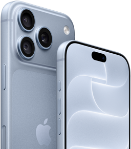 iPhone 18 Pro, สีธารน้ำแข็ง, มุมมองด้านหน้าและด้านหลังแสดง Ceramic Shield, ระบบสามกล้อง