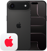วางคู่กัน, iPhone Air, ภายนอกด้านหลัง, ระบบกล้อง Fusion, เลนส์ 1 ตัว, แฟลช, iPhone Air, ภายนอกด้านหน้าในดีไซน์แบบหน้าจอทั้งหมด