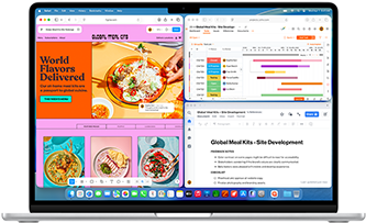 MacBook Air ที่เปิดหลายแอปพร้อมกัน