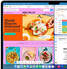 MacBook Air ที่เปิดหลายแอปพร้อมกัน