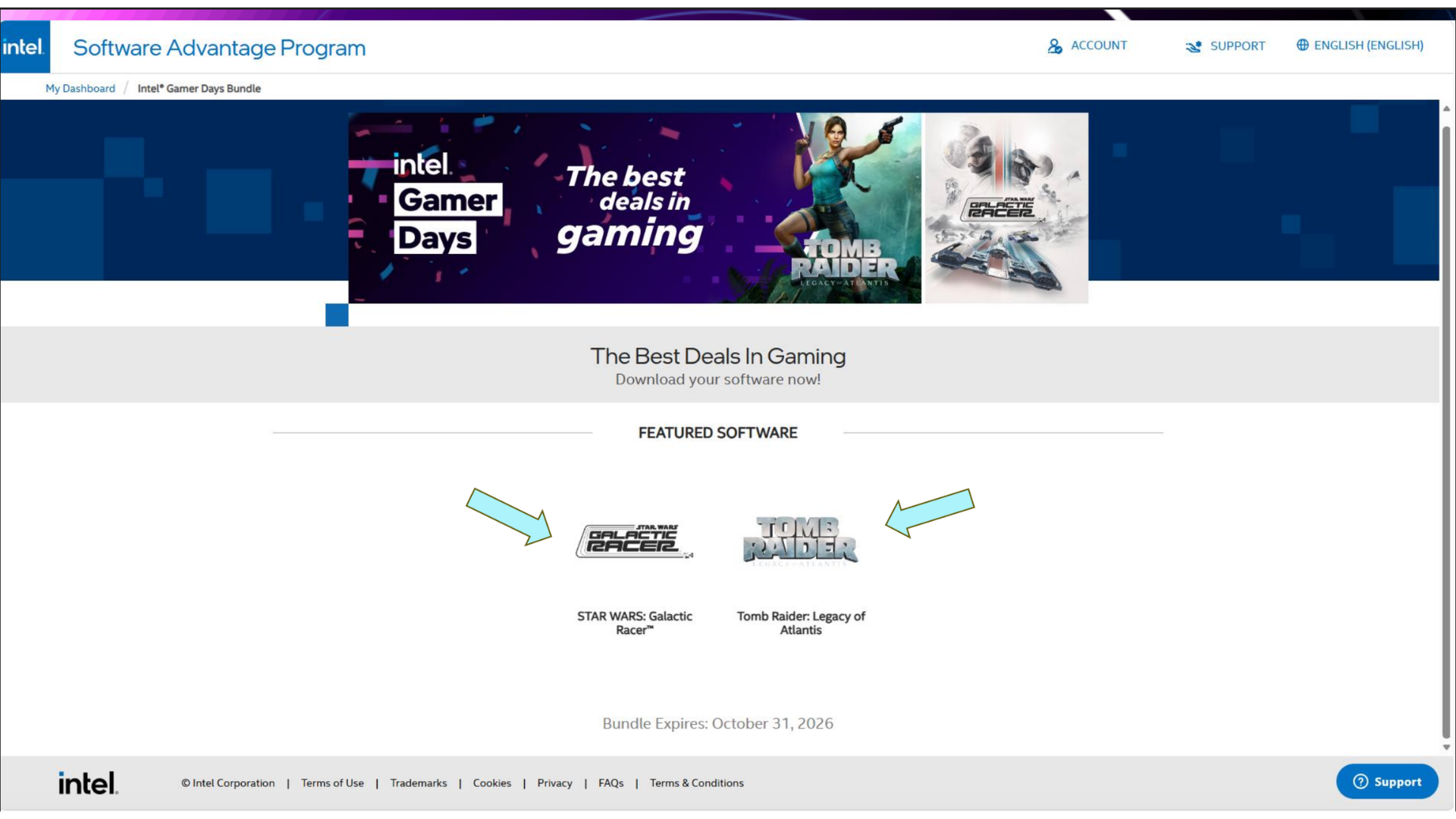วิธีการใช้ Master Key เพื่อรับเกมบนเว็บไซต์ Intel