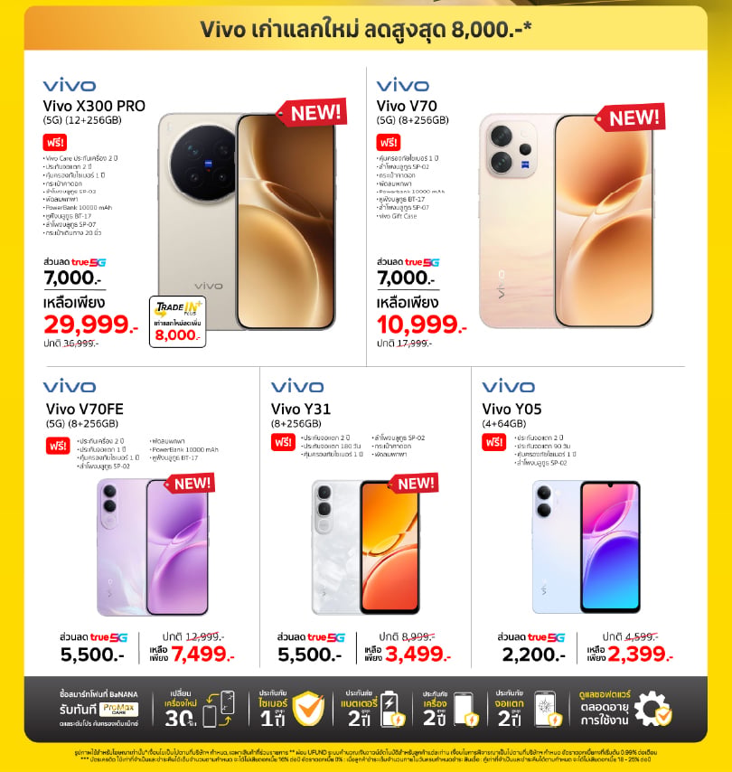 banana-monlty-promotion-sep2026-Vivo- เก่า Out ใหม่ In เทิร์นเก่าให้ไว อัพใหม่ให้สุด สูงสุด 12,000.-*