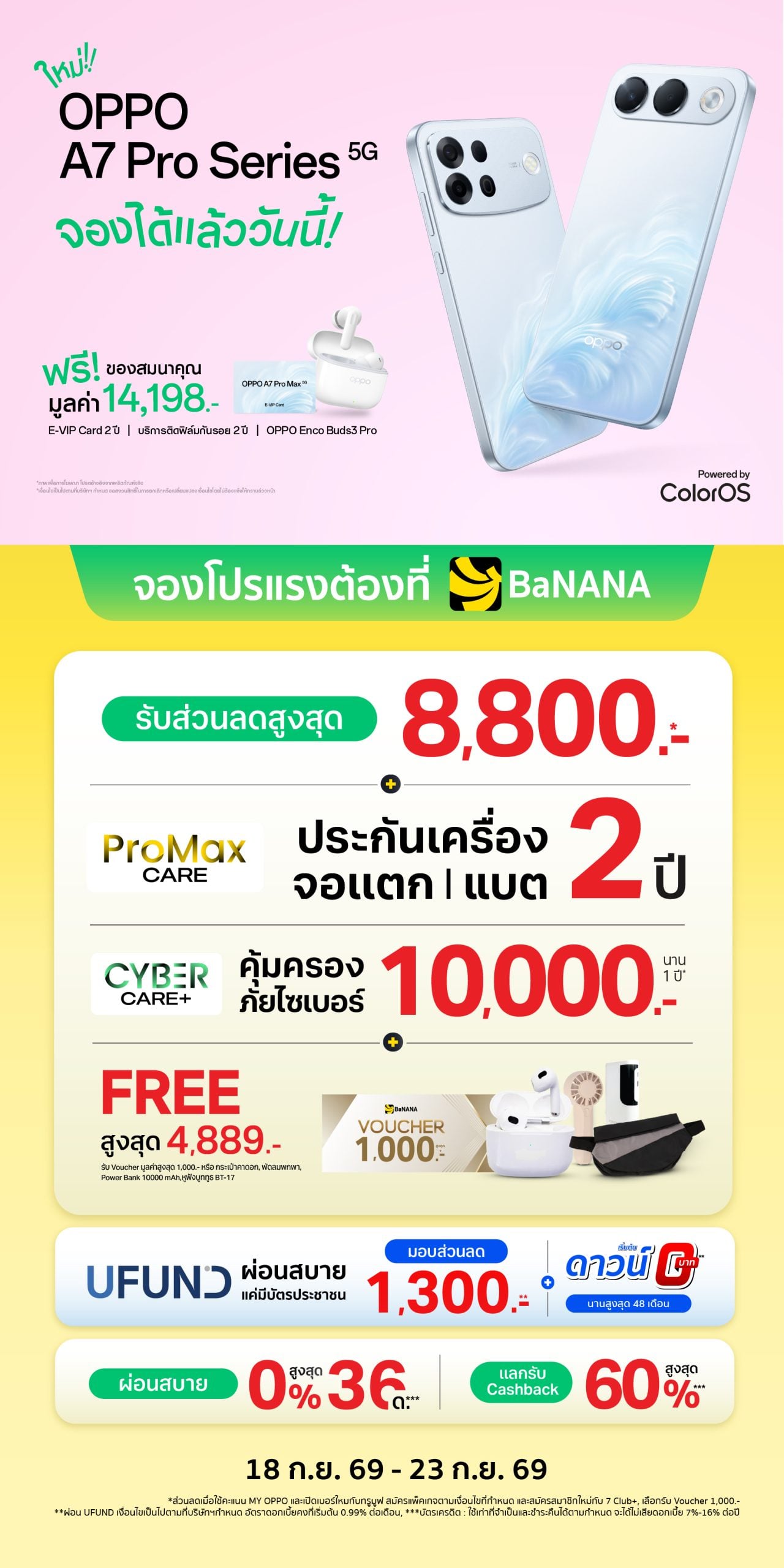 OPPO A7 Pro Series เปิดจองที่ BaNANA โปรแรง