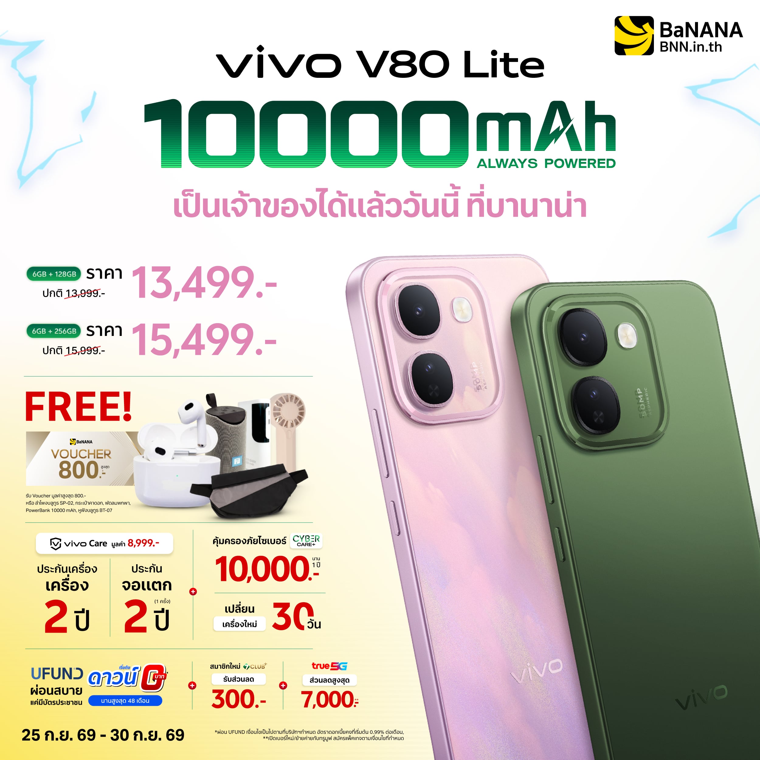 vivo-v80-lite-launch-LDP-03-1200xH vivo V80 Lite โปรแรงสุดที่ BaNANA รับส่วนลด 8,600.-* พร้อมของแถม