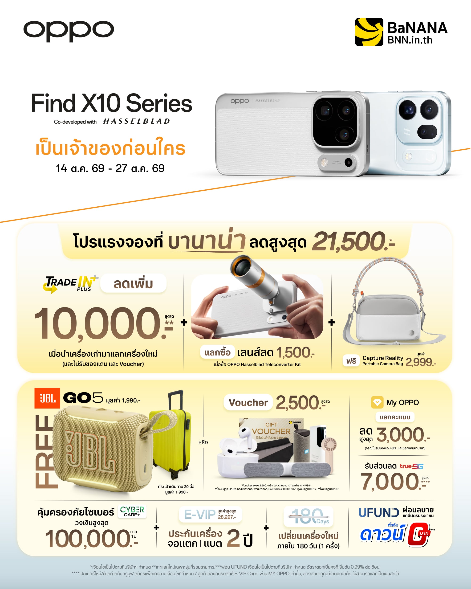 จอง OPPO Find X10 Series ที่ BaNANA โปรแรง ลดสูงสุด 21,500.- พร้อมของแถม