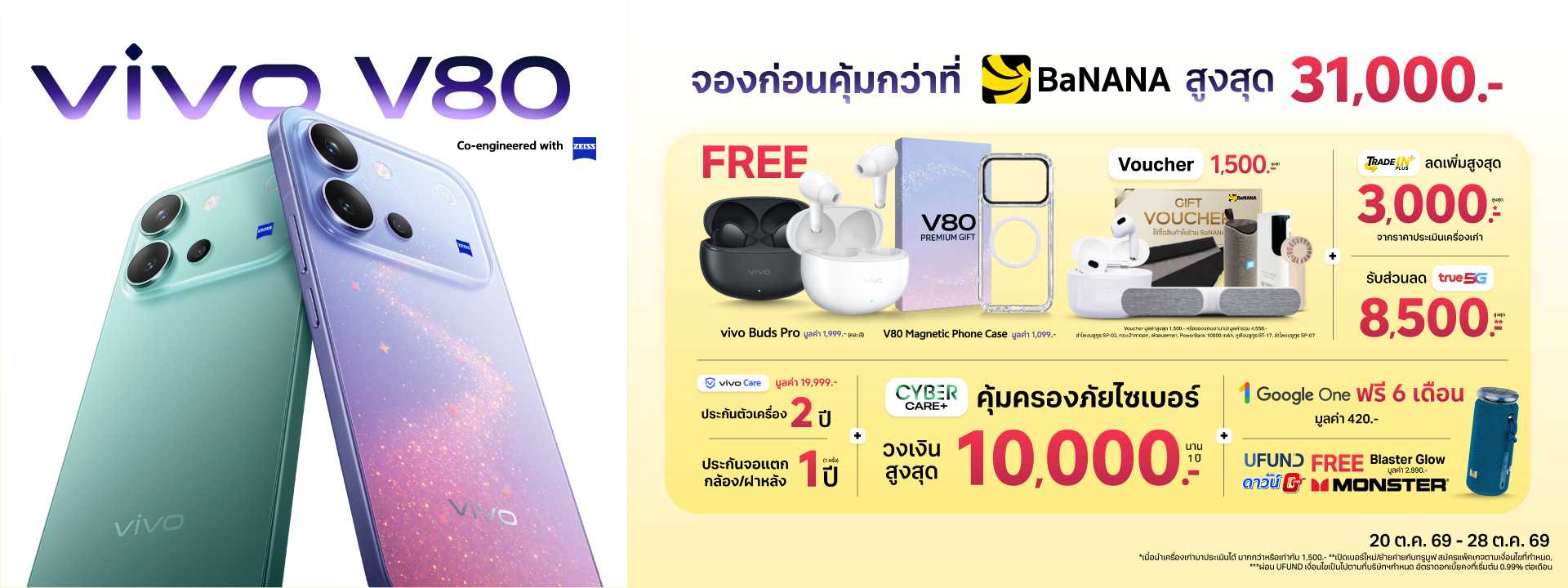 จอง vivo V80 Series ที่ BaNANA คุ้มที่สุด